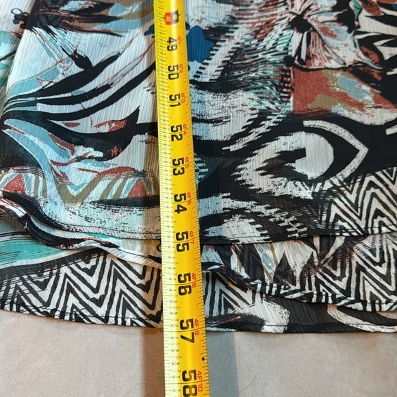 Harlyn Maxi Dress Mix Print Block Artsy Modern Romance Wedding Guest Party Med - Picture 16 of 16